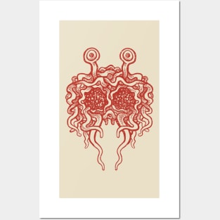 Flying Spaghetti Monster (tomato sauce) Posters and Art